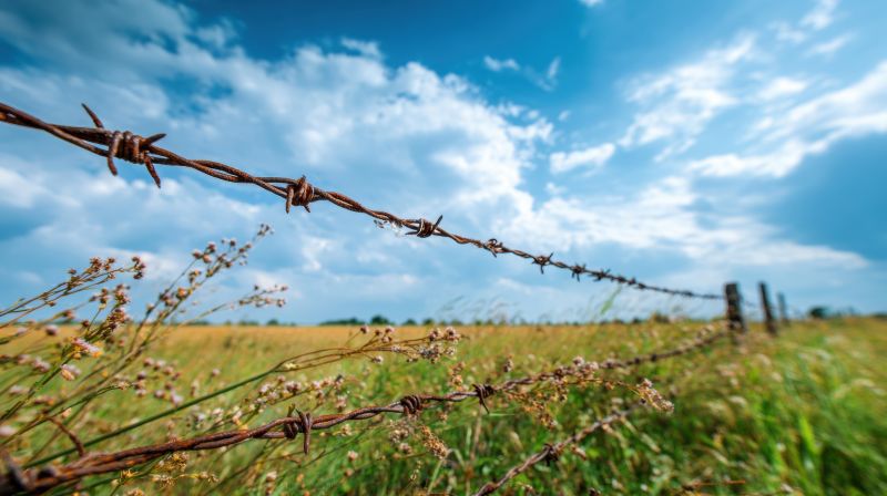 Barbed Wire Fence Replacement detail